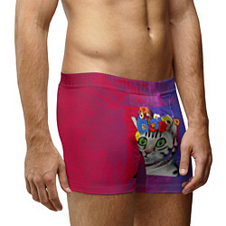Трусы-боксеры мужские Кошка Фриды Кало из нейросети, цвет: 3D-принт — фото 2