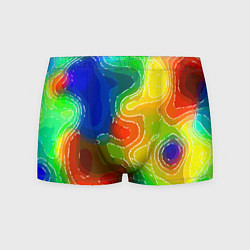 Трусы-боксеры мужские Разноцветная абстрактная композиция, цвет: 3D-принт