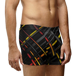 Трусы-боксеры мужские Цветные переплетающиеся линии, цвет: 3D-принт — фото 2
