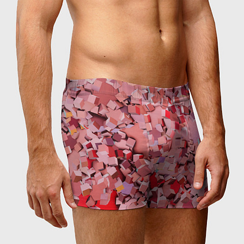 Мужские трусы Розовые кубы / 3D-принт – фото 3