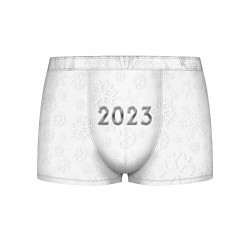 Трусы-боксеры мужские Новогодние снежинки 2023, цвет: 3D-принт