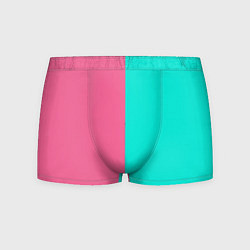 Трусы-боксеры мужские Розово бирюзовый, цвет: 3D-принт