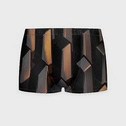 Трусы-боксеры мужские Абстрактные тёмные геометрические блоки, цвет: 3D-принт