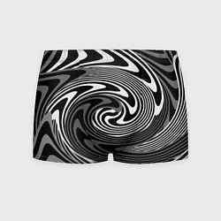 Трусы-боксеры мужские Black and white abstract pattern, цвет: 3D-принт