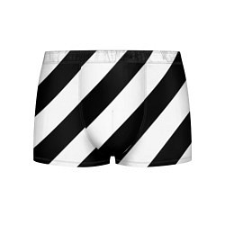 Трусы-боксеры мужские Черно-белые полосы, цвет: 3D-принт