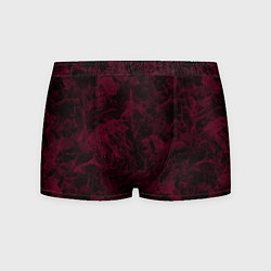 Мужские трусы Черный и бордовый мраморный узор