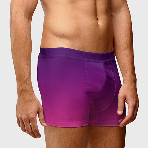 Мужские трусы Фиолетово малиновый градиент / 3D-принт – фото 3