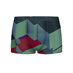 Трусы-боксеры мужские Геометрическое наложение кубов и фигур, цвет: 3D-принт