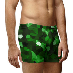 Трусы-боксеры мужские Коллекция зеленых изумрудов, цвет: 3D-принт — фото 2