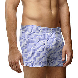 Трусы-боксеры мужские Пиксельная абстракция из квадратов, цвет: 3D-принт — фото 2