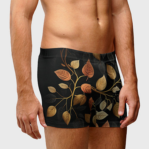 Мужские трусы Осеннее настроение - листья / 3D-принт – фото 3