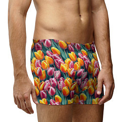 Трусы-боксеры мужские Роскошные тюльпаны, цвет: 3D-принт — фото 2