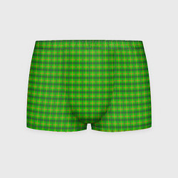 Трусы-боксеры мужские Шотландка зеленая крупная, цвет: 3D-принт