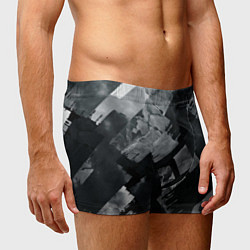 Трусы-боксеры мужские Серые полосы, цвет: 3D-принт — фото 2