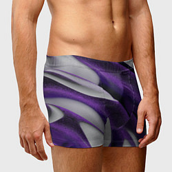 Трусы-боксеры мужские Фиолетовые волны, цвет: 3D-принт — фото 2