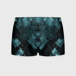 Трусы-боксеры мужские Голубые и чёрные полоски, цвет: 3D-принт