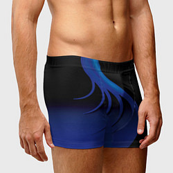 Трусы-боксеры мужские Синие щупальца на чёрном, цвет: 3D-принт — фото 2
