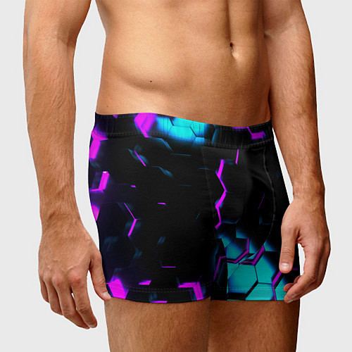 Мужские трусы Неоновая броня fortnite / 3D-принт – фото 3