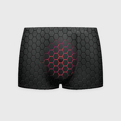 Трусы-боксеры мужские Сталь броня соты, цвет: 3D-принт