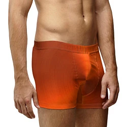 Трусы-боксеры мужские Оранжевый волнообразный дисковый узор, цвет: 3D-принт — фото 2
