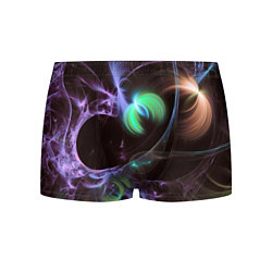 Трусы-боксеры мужские Магические фиолетовые волны и цветные космические, цвет: 3D-принт