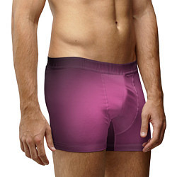 Трусы-боксеры мужские Розовый фон с черной виньеткой, цвет: 3D-принт — фото 2
