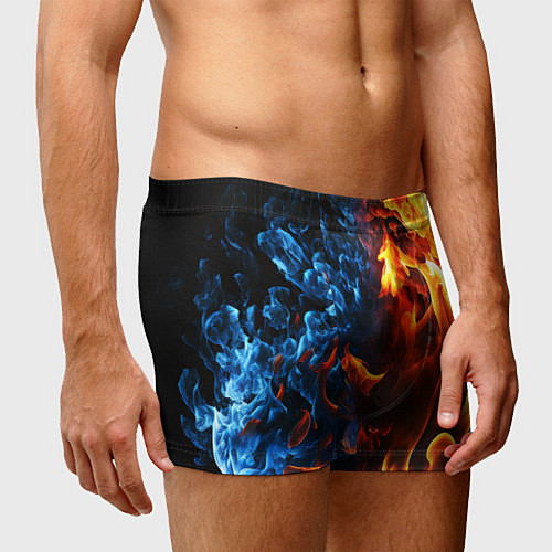 Мужские трусы Битва огней - два пламени / 3D-принт – фото 3