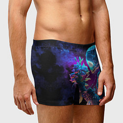 Трусы-боксеры мужские Инопланетянин с неоновыми цветами, цвет: 3D-принт — фото 2