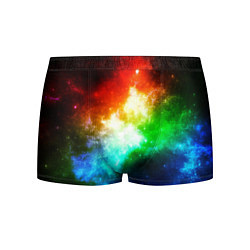 Трусы-боксеры мужские Радужная галактика, цвет: 3D-принт