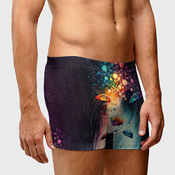 Трусы-боксеры мужские Яркие зонтики под дождем, цвет: 3D-принт — фото 2