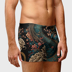 Трусы-боксеры мужские Японский змей Irezumi, цвет: 3D-принт — фото 2