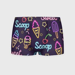 Мужские трусы Неоновые надписи sweet scoop