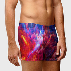 Трусы-боксеры мужские Красно-синие брызги краски, цвет: 3D-принт — фото 2