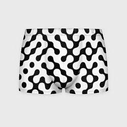 Трусы-боксеры мужские Чёрно-белый растровый узор, цвет: 3D-принт