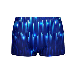 Трусы-боксеры мужские Светящиеся синие линии, цвет: 3D-принт