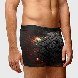 Трусы-боксеры мужские Взрыв из черных плит, цвет: 3D-принт — фото 2