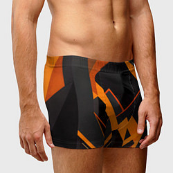 Трусы-боксеры мужские Оранжевая молния: арт, цвет: 3D-принт — фото 2