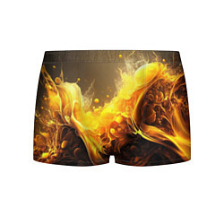 Трусы-боксеры мужские Золотые волны, цвет: 3D-принт