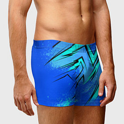 Трусы-боксеры мужские Sport uniform - синие брызки, цвет: 3D-принт — фото 2