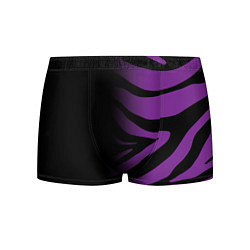 Трусы-боксеры мужские Фиолетовый с черными полосками зебры, цвет: 3D-принт