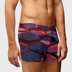 Трусы-боксеры мужские Розовые наносоты, цвет: 3D-принт — фото 2