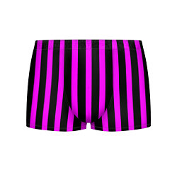 Трусы-боксеры мужские В полоску черного и фиолетового цвета, цвет: 3D-принт