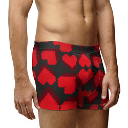Трусы-боксеры мужские Pixel hearts, цвет: 3D-принт — фото 2