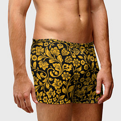 Трусы-боксеры мужские Золотая хохлома, цвет: 3D-принт — фото 2