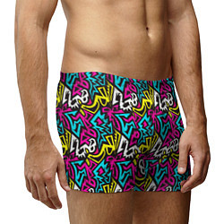 Трусы-боксеры мужские Цветные зигзаги Colored zigzags, цвет: 3D-принт — фото 2