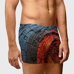 Трусы-боксеры мужские Кирпичная кладка спираль, цвет: 3D-принт — фото 2