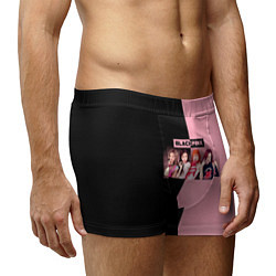Трусы-боксеры мужские Черно-розовый градиент Black Pink, цвет: 3D-принт — фото 2