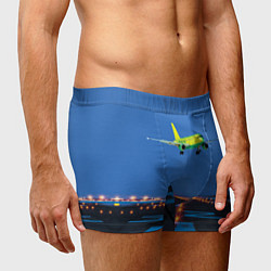 Трусы-боксеры мужские S7 Боинг 737 над взлетной полосой, цвет: 3D-принт — фото 2
