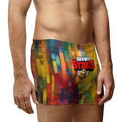 Трусы-боксеры мужские Brawl Stars Logo Color, цвет: 3D-принт — фото 2