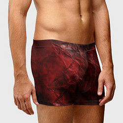 Трусы-боксеры мужские Текстура красная кожа, цвет: 3D-принт — фото 2